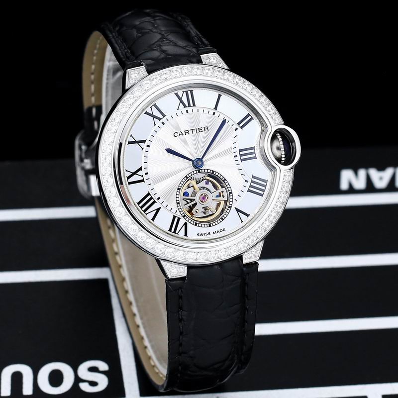 Ballon Bleu Style Tourbillon Watch with Diamond Bezel