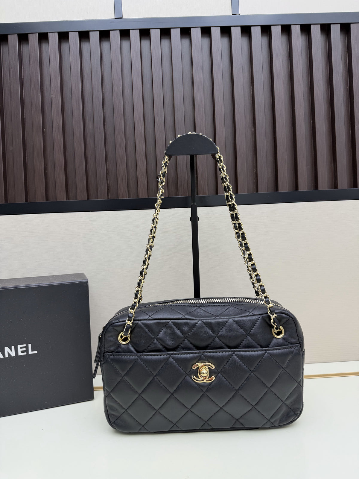 Chanel Black Quilted Chain Shoulder Bag